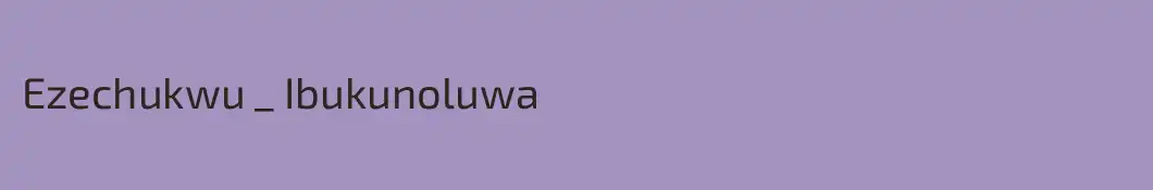 Ezechukwu _ Ibukunoluwa